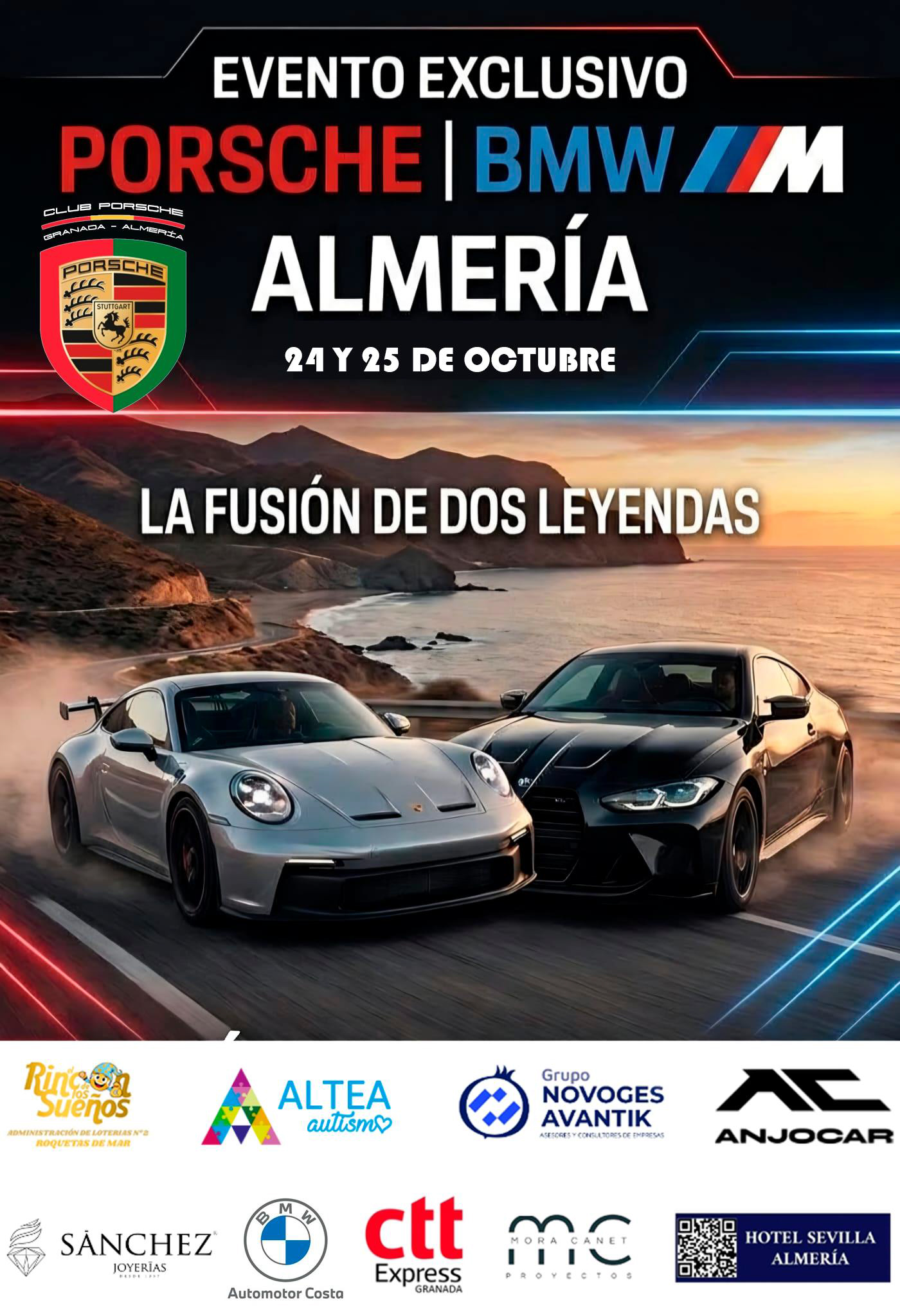 CARTEL EVENTO EXCLUSIVO PORSCHE BMW ALMERIA 24 y 25 OCTUBRE 2026 - UNUMOVE EVENTO EXCLUSIVO PORSCHE - BMW ///M (ALMERIA) - 24 y 25 Octubre - Imagen 1