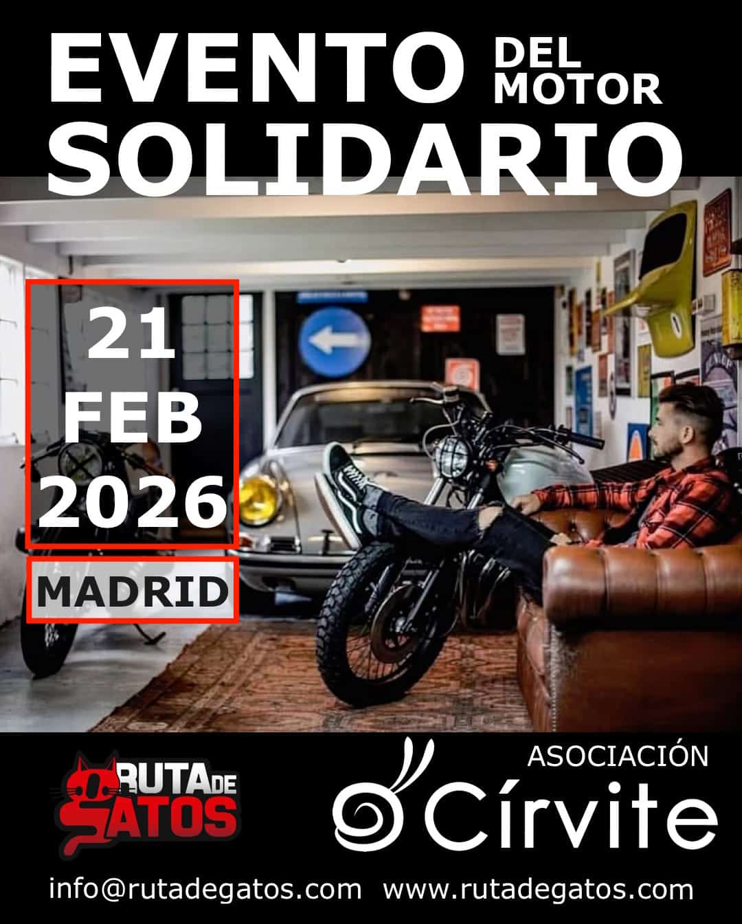 CARTEL Evento del Motor Solidario 2026 - RUTA DE GATOS EVENTO DEL MOTOR SOLIDARIO 2026 - Ruta de Gatos - Imagen 1