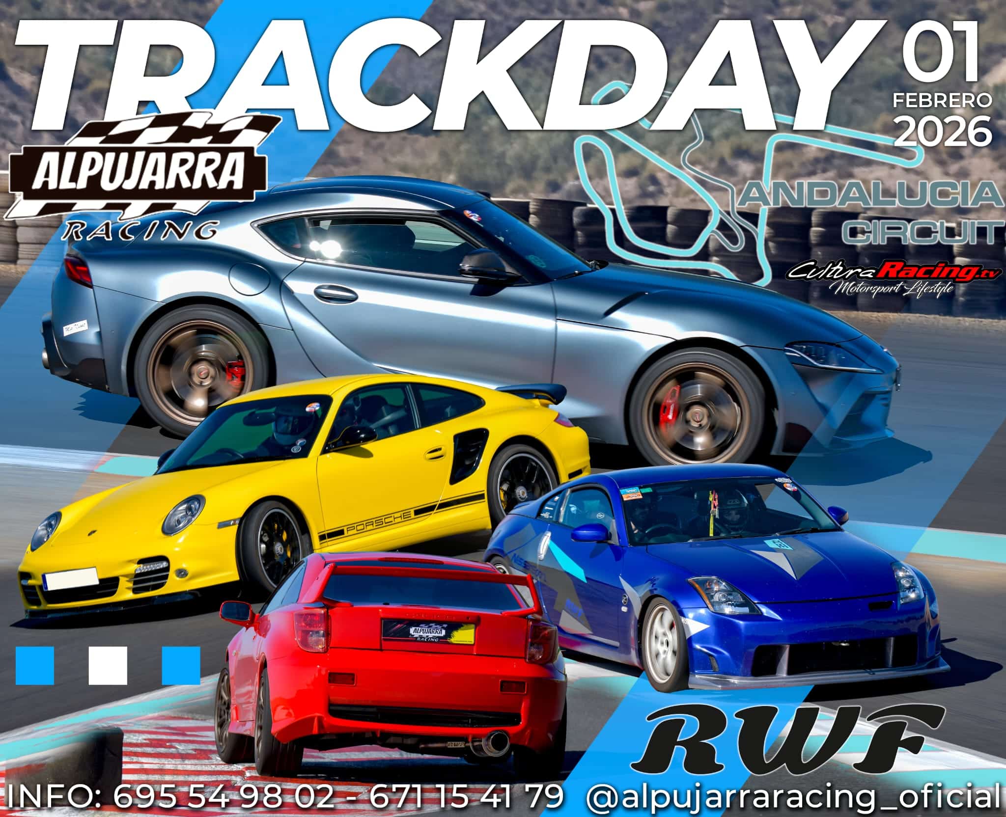 CARTEL TRACKDAY ALPUJARRA RACING 2026 TRACKDAY 2026 RWF ALPUJARRA RACING - ANDALUCIA CIRCUIT - Imagen 1